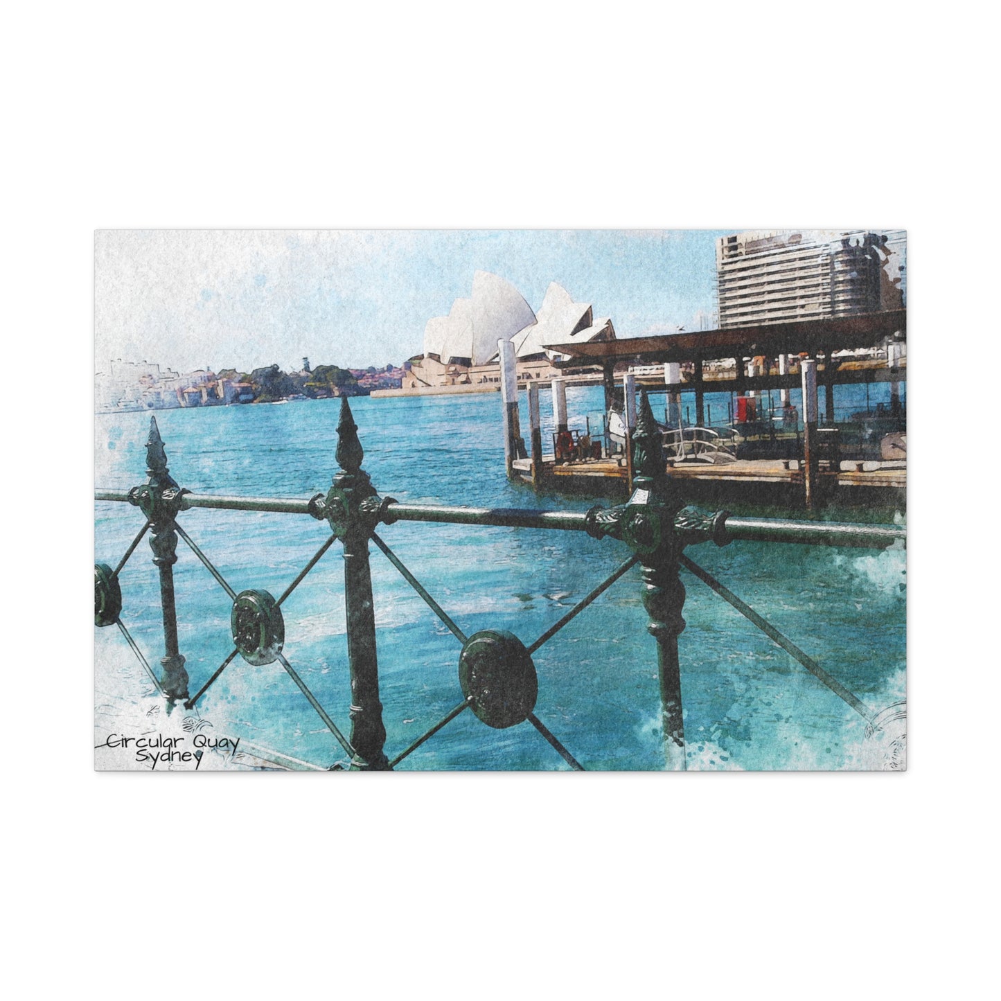 Artistic Wall Canvas - Sydney's Circular Quay Scenic Print