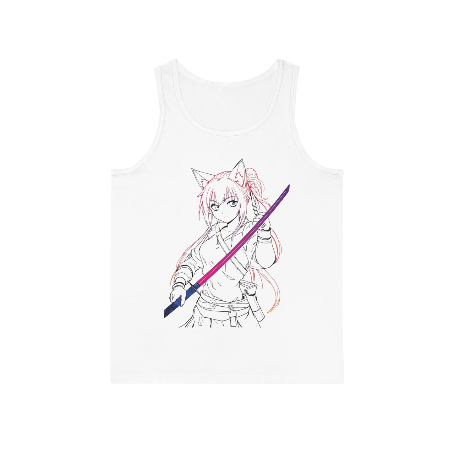 Anime-Inspired Unisex Softstyle Tank Top, Cool Graphic Tee for Casual Wear, Ideal Gift for Anime Lovers, Summer Style, Cute Character Design
