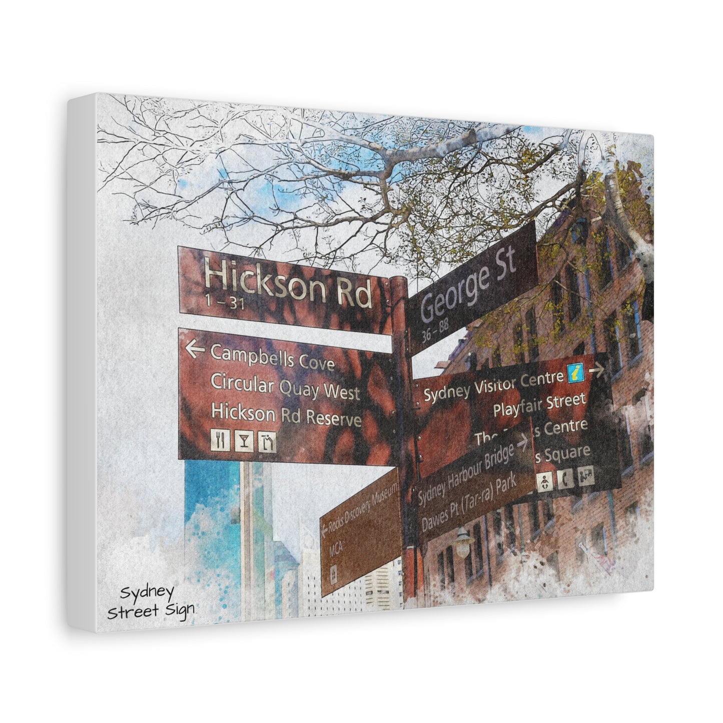 Canvas Print Inner Sydney Street Sign Art