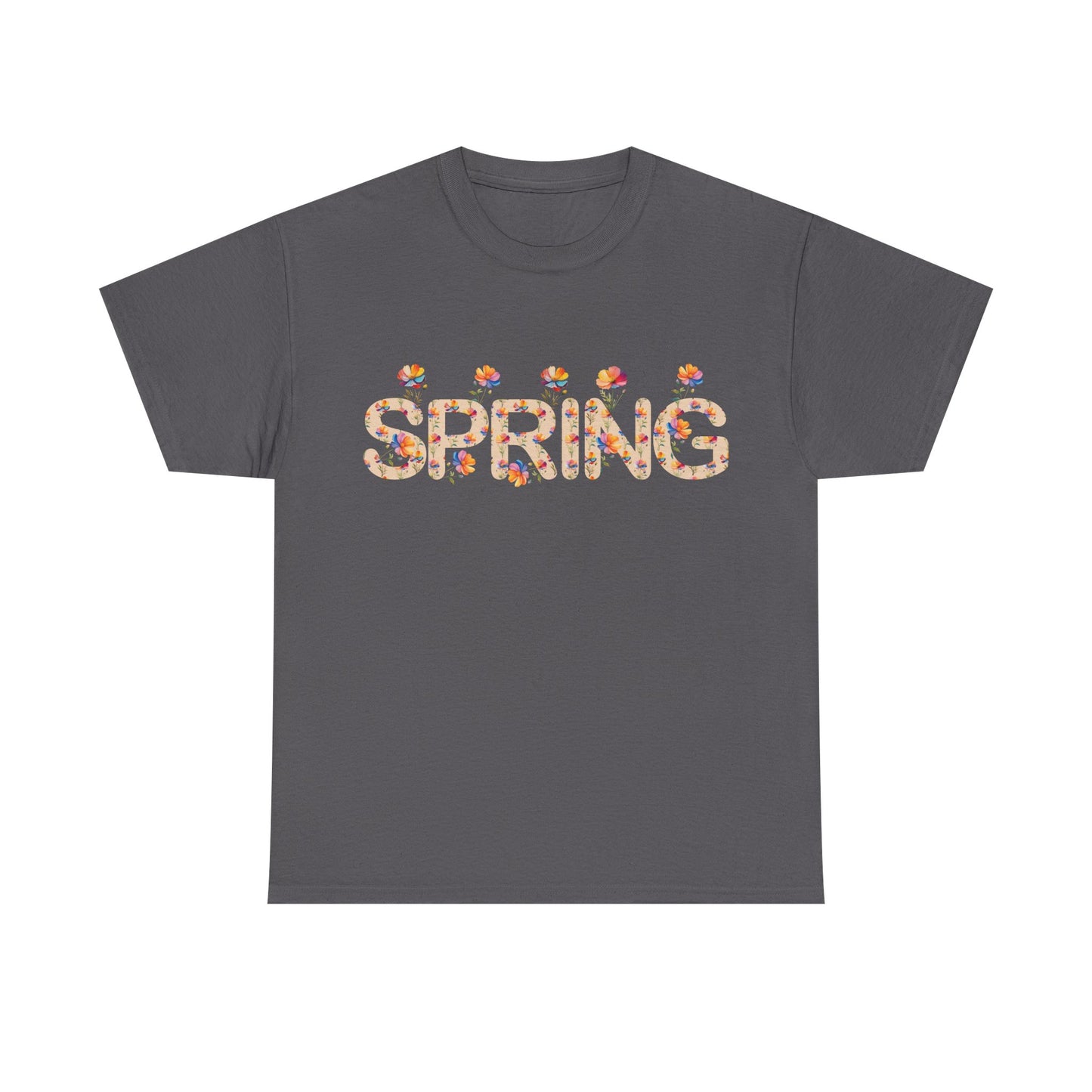 Spring Floral Unisex Heavy Cotton Tee - Perfect for Seasonal Celebrations