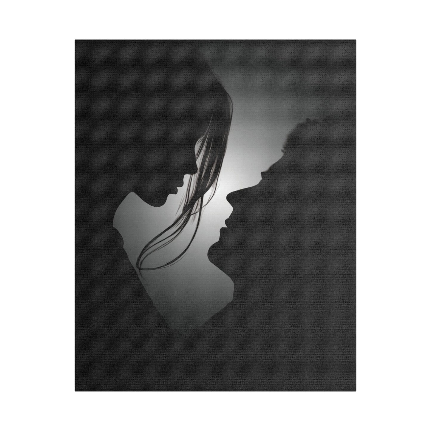 Romantic Silhouette – "Possibilities" Couple Art for Canvas & Poster DecorCanvas Wall Art, Love Silhouette Decor, Anniversary Gift, Couple's Bedroom Decor, Relationship Gift Idea