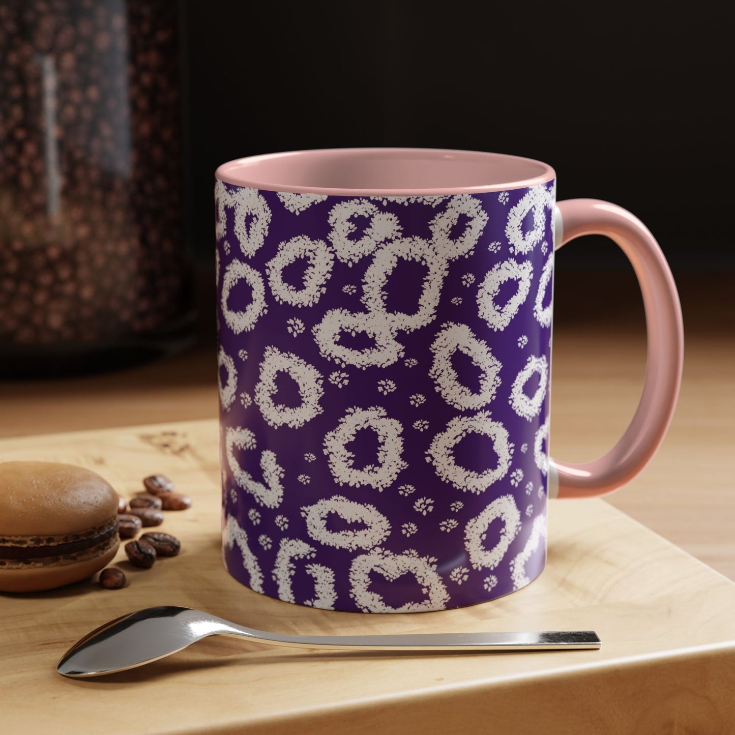 Trendy Purple Leopard Print Coffee Mug - 11 & 15oz
