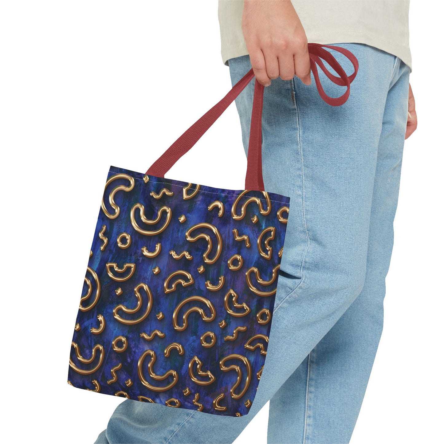 Stylish Patterned Tote Bag - Fun Macaroni Design for Everyday Use