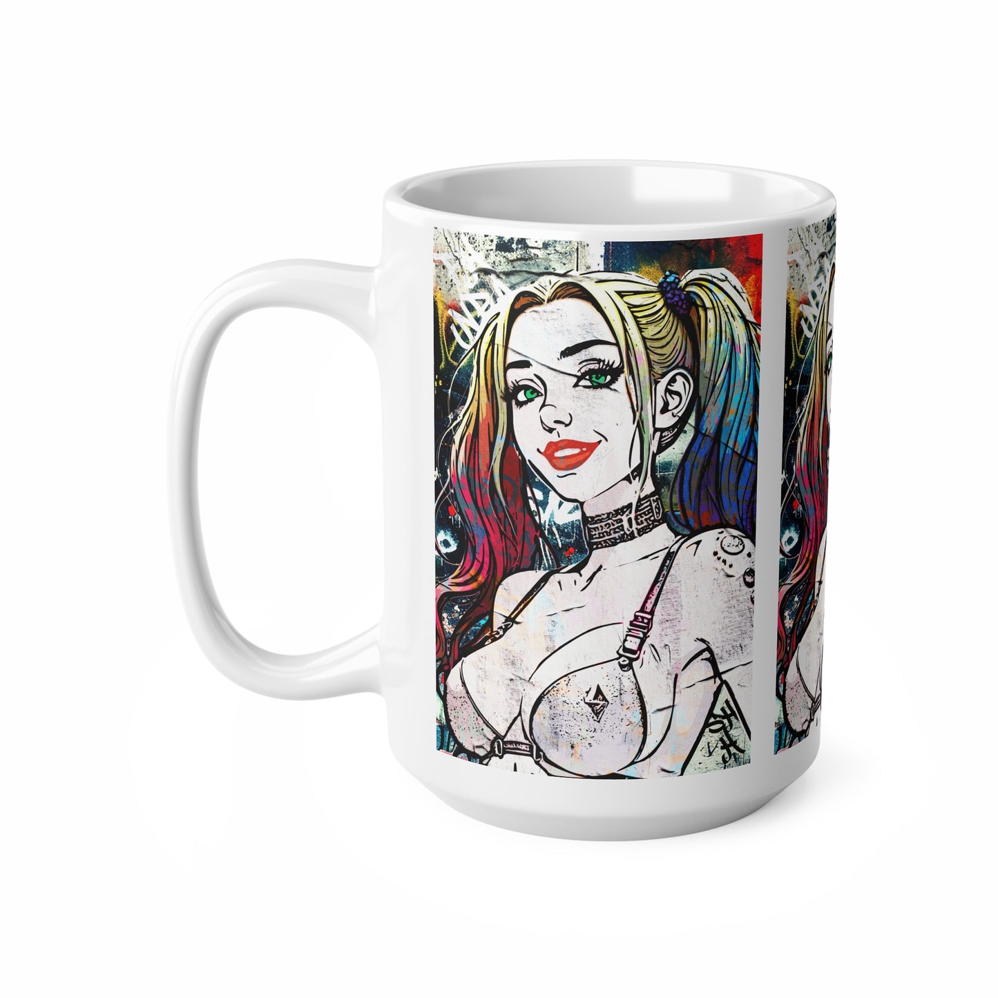 Rebel Radiance: Bold Beauty, Street Soul — Wear or Display Your Fierce, Fearless Expression - Vibrant Comic-Inspired Ceramic Coffee Cups - Perfect Gift for Pop Culture Fans, Art Lovers, Birthdays, Halloween, Coffee Lovers