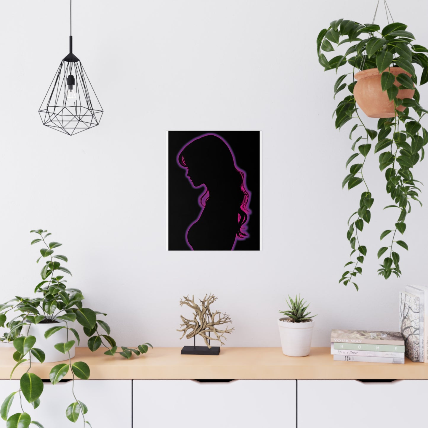Silhouette Matte Poster | Elegant Wall Art | Home Decor | Glamorous Gift | Modern Aesthetic | Fashion Artwork