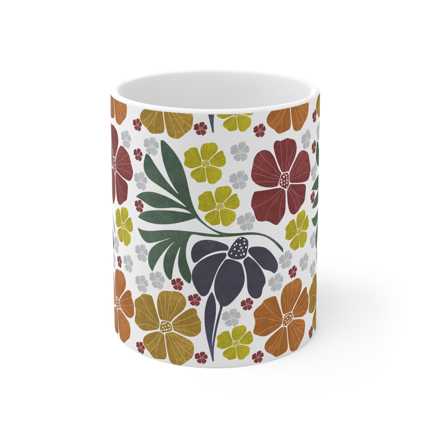 Mug - Faded Grace (Boho, Retro) Ceramic Coffee Cups, 11oz, 15oz