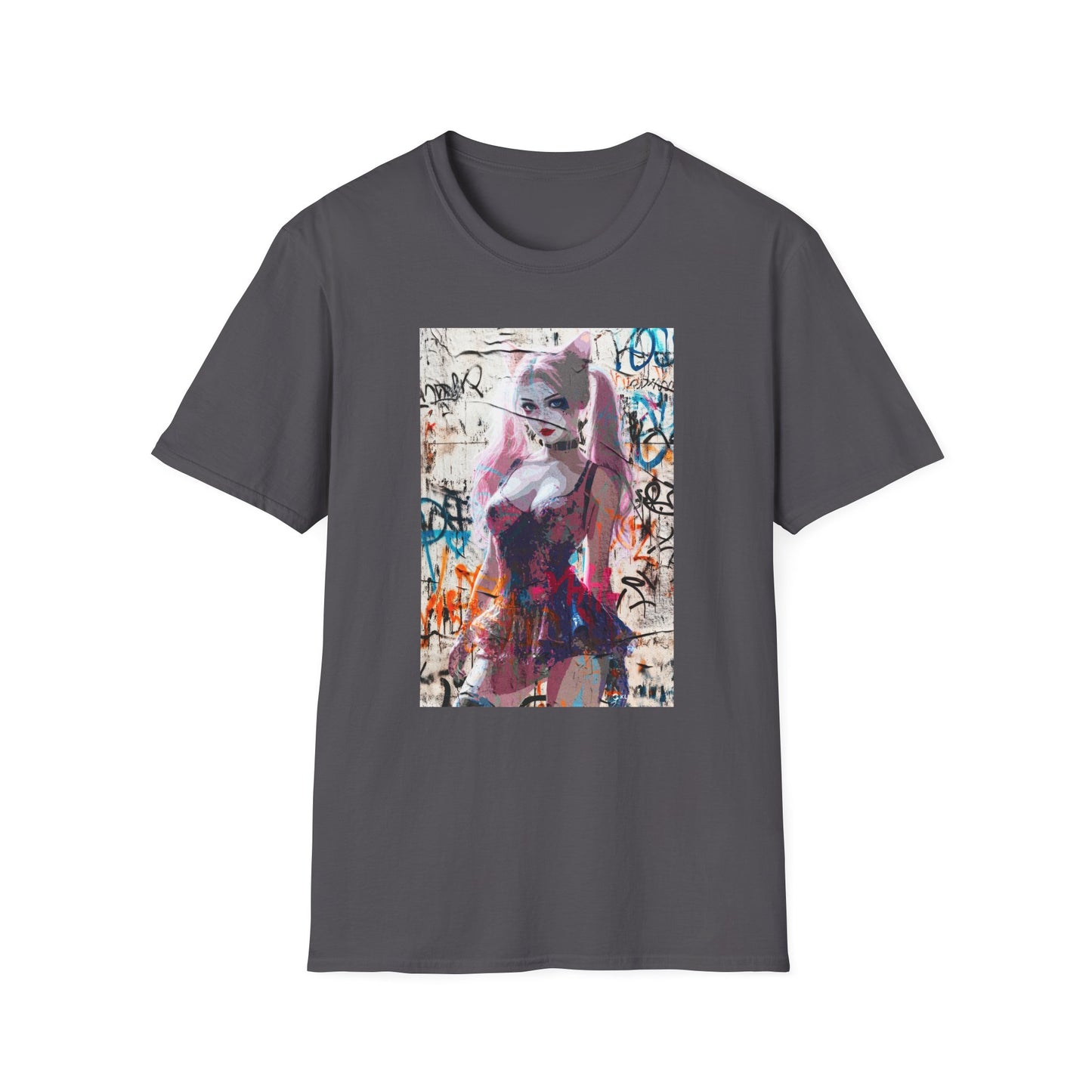 Softstyle T-Shirt - Pastel Punk Urban Graffiti Siren Design
