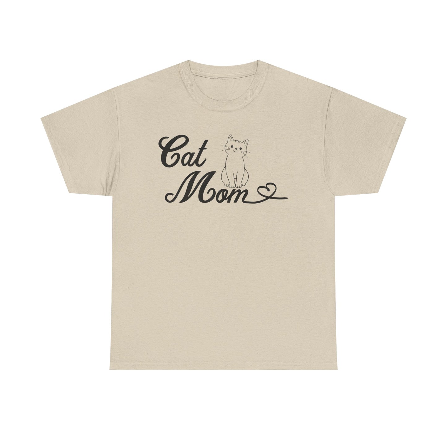 Cat Mom Unisex Heavy Cotton Tee - Perfect Gift for Cat Lovers