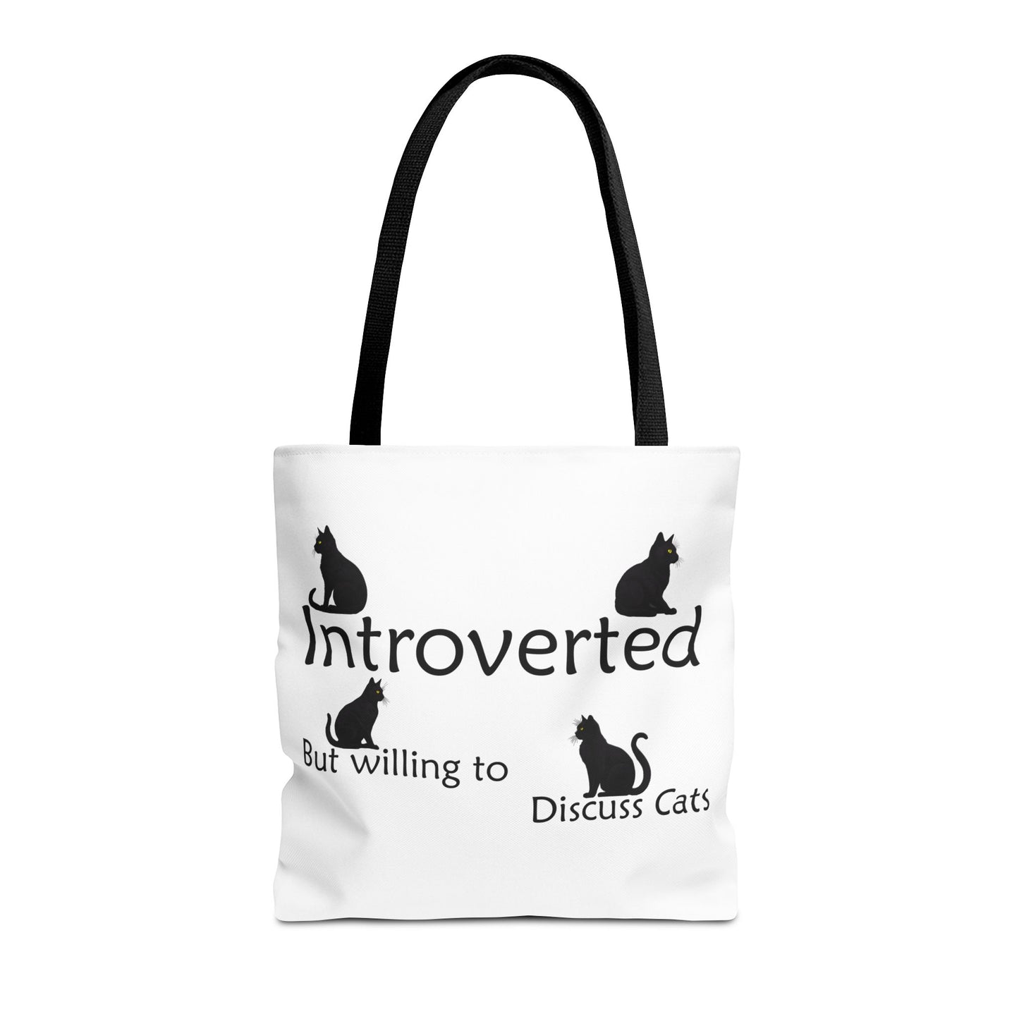 Cat Tote Bag: Introverted, but willing to discuss cats