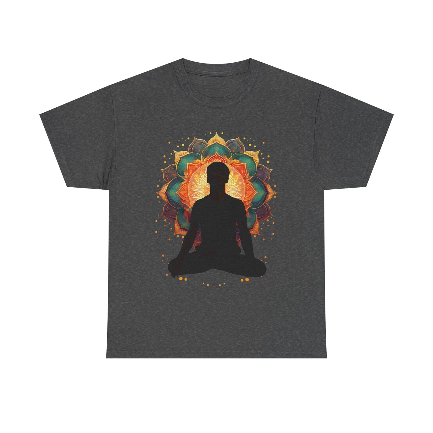 Meditation Vibe Unisex Heavy Cotton Tee, Spiritual Shirt, Yoga Apparel, Gift for Mindfulness, Chakra T-Shirt, Wellness Clothing