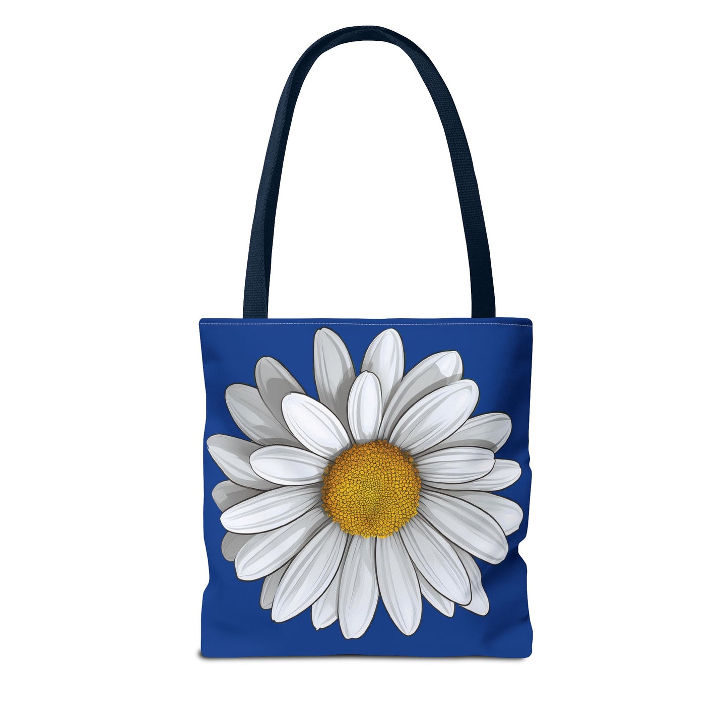 Daisy Tote Bag - White Floral Design Summer Fashion Accessory