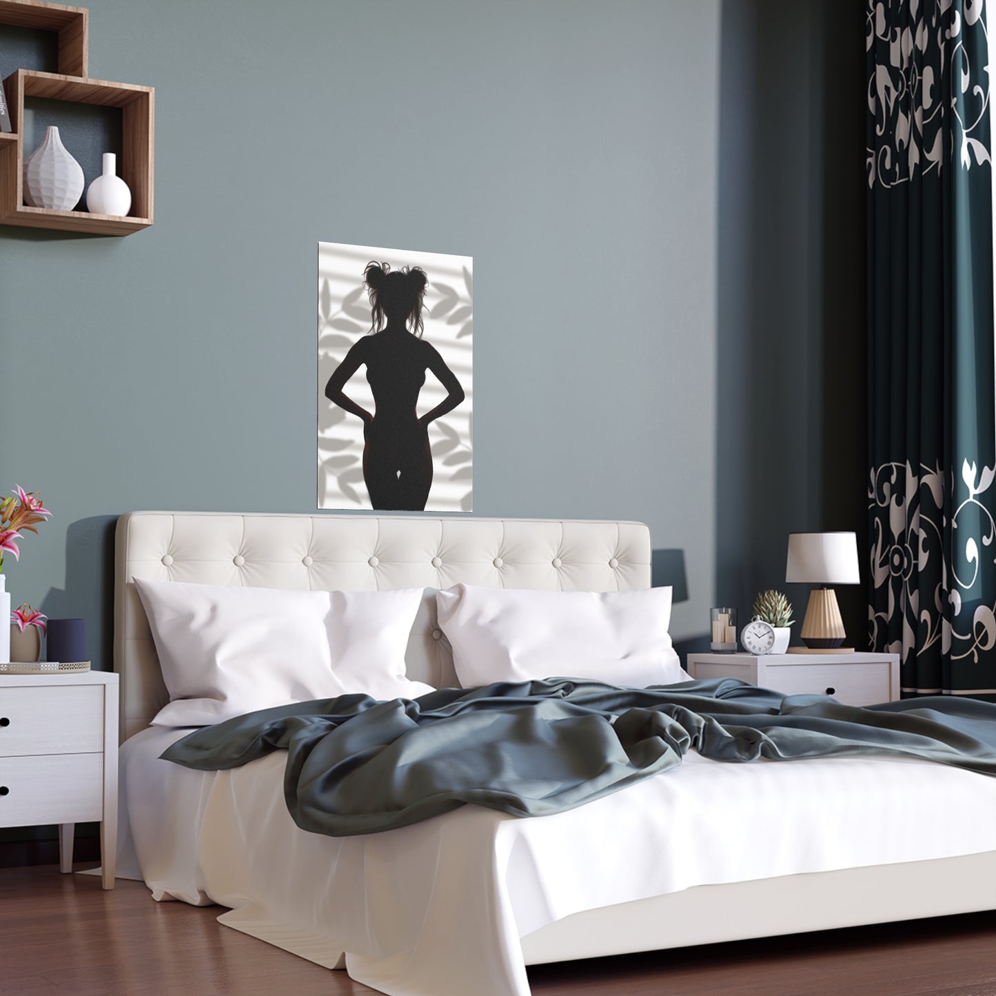 "Roxie" Confident Woman Silhouette Art Print - Empowerment Wall Decor - Silhouette Poster