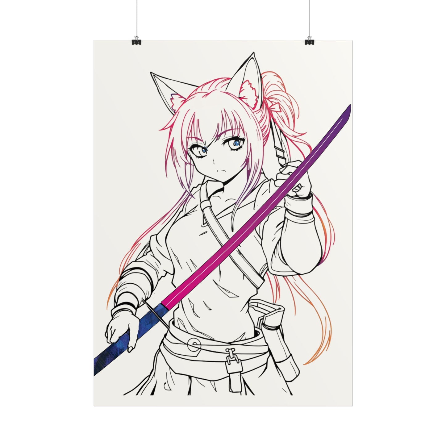 Anime Character Art Poster, Kawaii Decor, Wall Art Print, Gift for Otaku, Room Decoration, Unique Art for Anime Fans