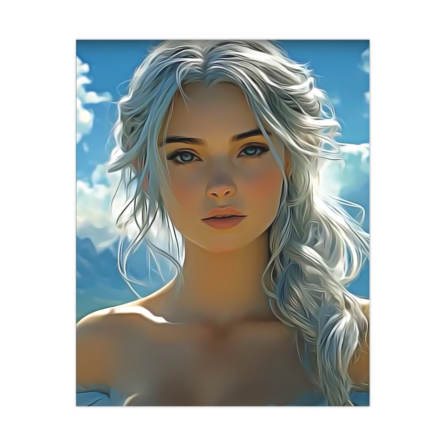 Radiance Within: The Calm Power of Beauty - Artistic Matte Poster of Ethereal Beauty, Home Decor Wall Art, Unique Gift Idea, Aesthetic Room Decor, Inspirational Artwork