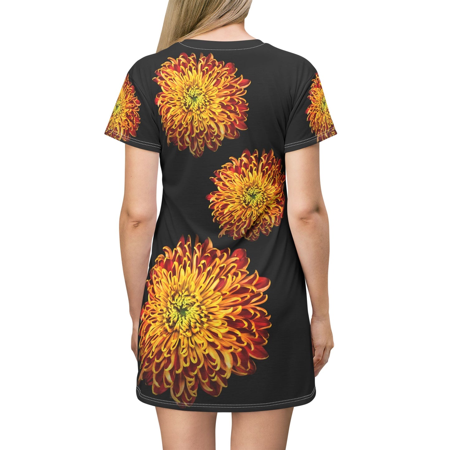 "The Dalia" Limited edition Floral Burst T-Shirt Dress | Casual Chic Summer Dress, Bohemian Vibes, Floral Print, Comfortable Fit, Perfect for Festivals, Gifts