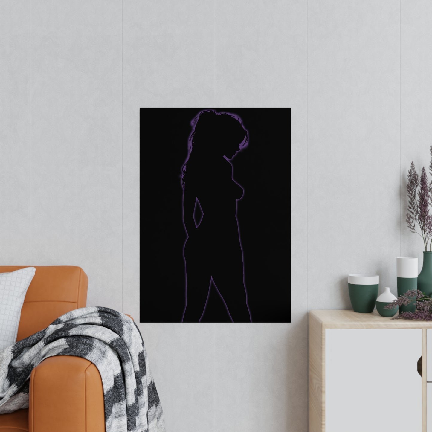 Elegant Silhouette Wall Art, Minimalist Portrait Poster, Modern Home Décor, Gallery Wall Artwork, Bedroom Decoration, Gift Idea