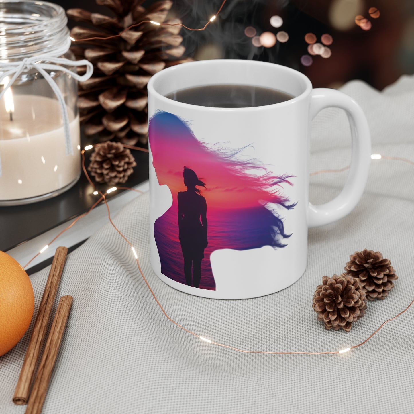 Radiate Boldly โ Sunset Spirit in Every Sip and Step ๐
๐ซ - Ceramic Coffee Mug, Artistic Silhouette Cups for Coffee Lovers, Gift for Friends, Unique Drinkware, Home Decor, Inspirational Art