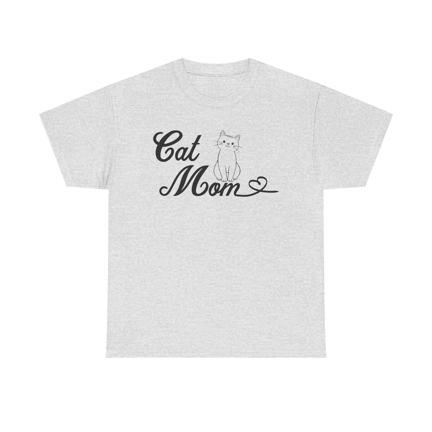 Cat Mom Unisex Heavy Cotton Tee - Perfect Gift for Cat Lovers