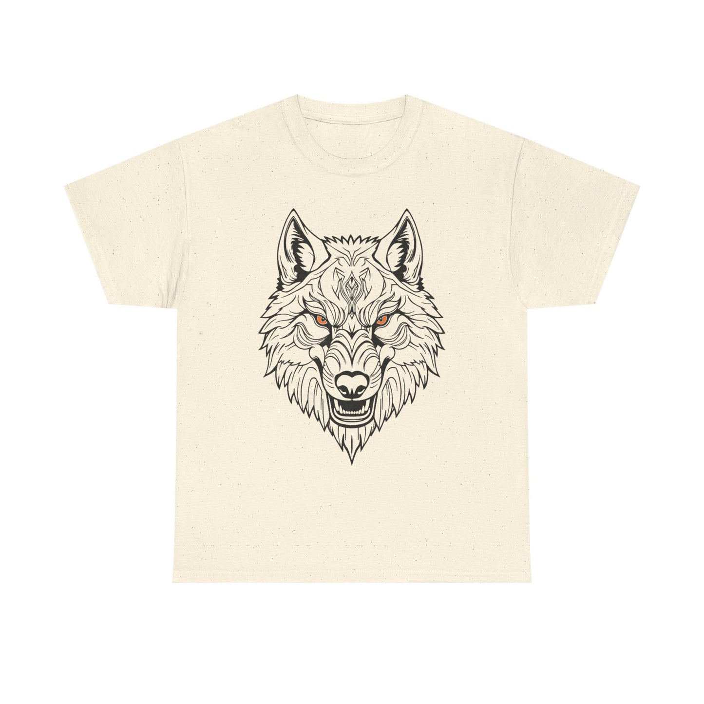 Fenrir Wolf Graphic Tee, Heavy Cotton Tee, Unisex Shirt, Animal Lover Gift, Graphic T-Shirt, Nature Inspired Apparel