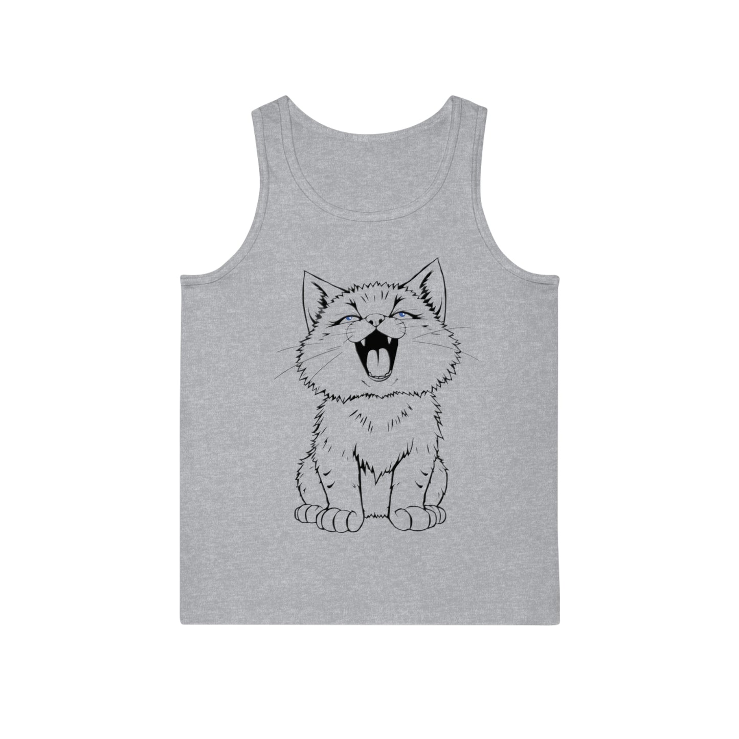 Cute Cat Unisex Softstyle™ Tank Top | Fun Summer Top, Cat Lover Gift, Casual Wear, Funny Animal Shirt, Birthday Present