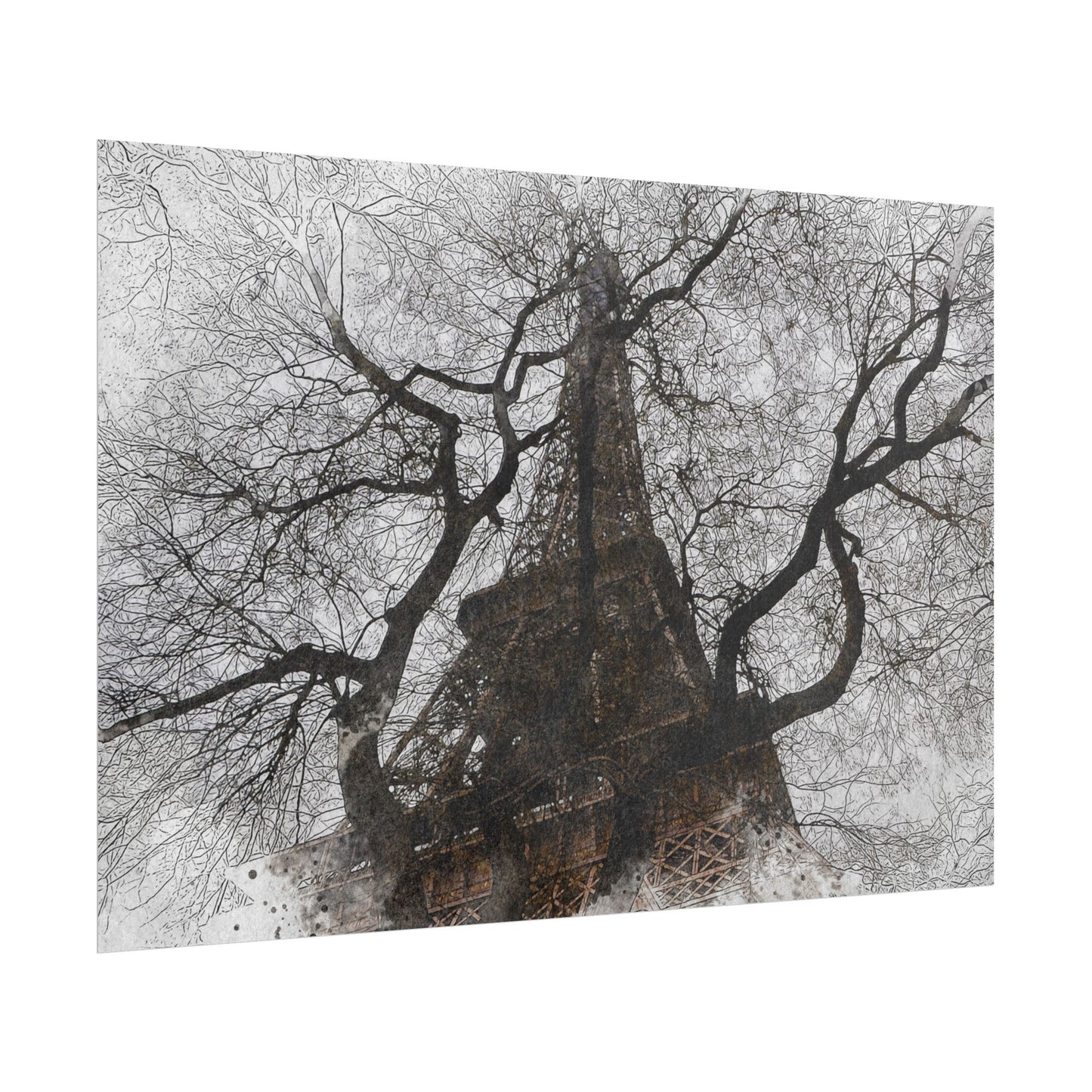 Eiffel Tower Abstract Rolled Poster - Artistic Wall Decor for Home & Office