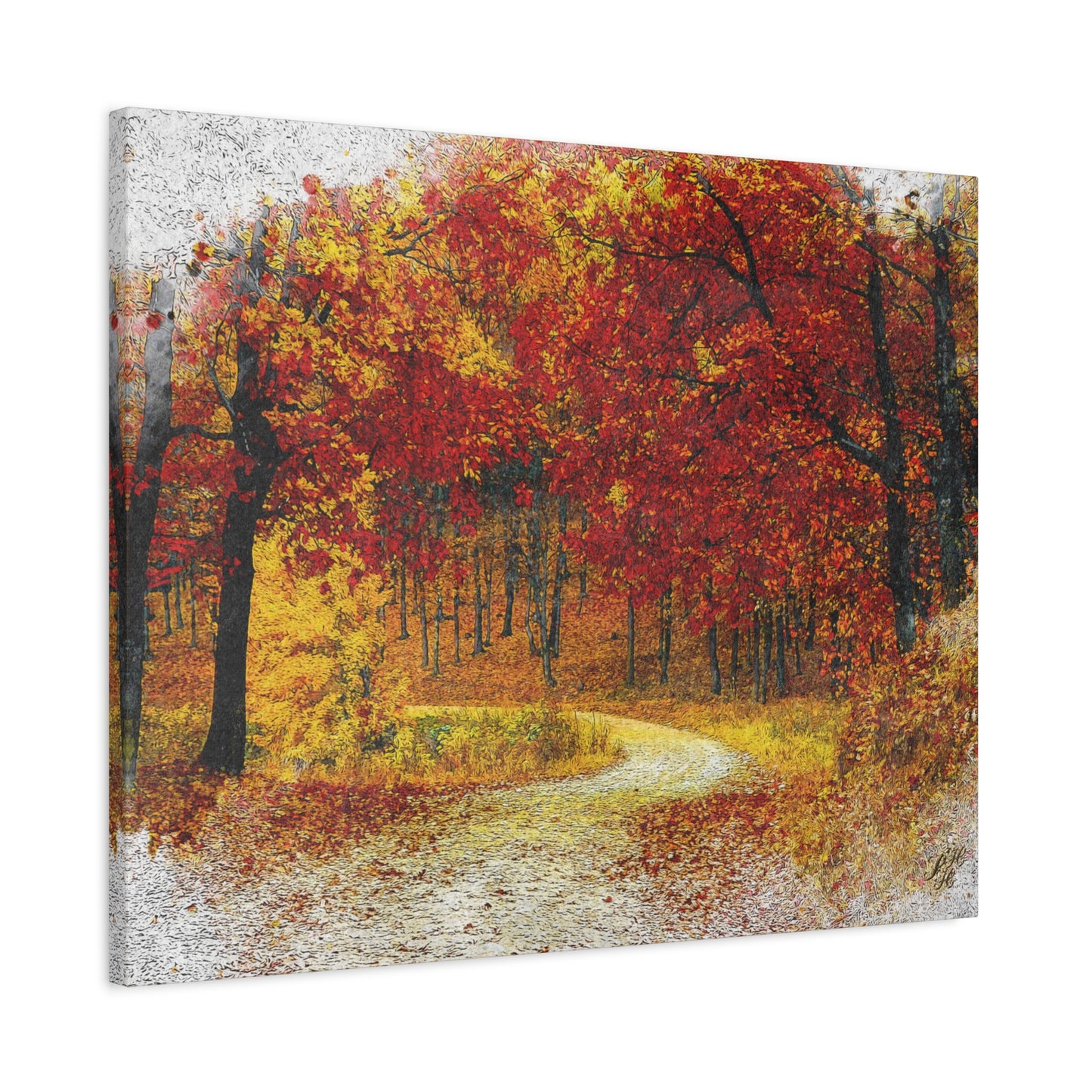 Autumn Landscape Canvas Wall Art - Vibrant Fall Decor for Home