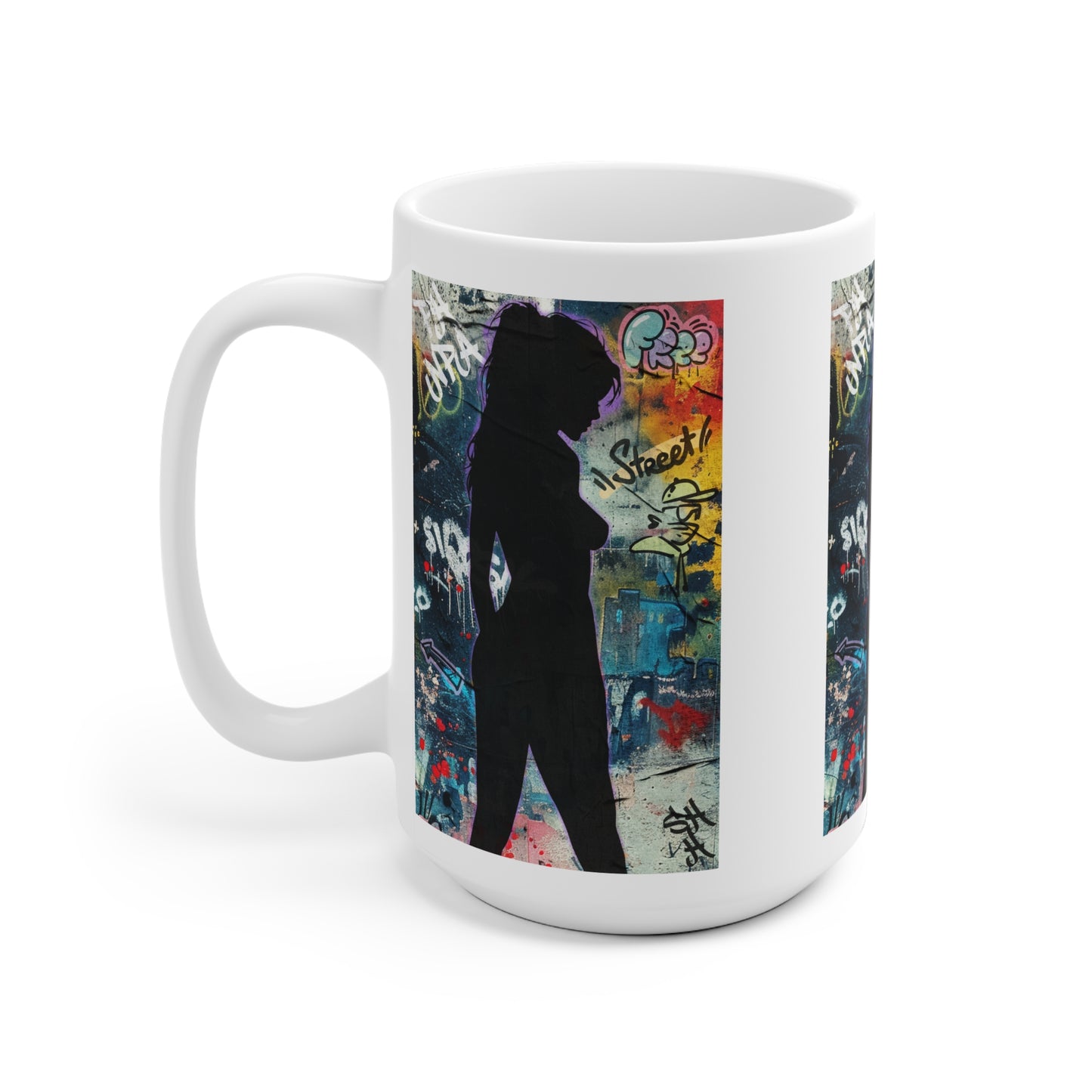 Urban Graffiti Ceramic Mug | Stylish Coffee Cup, Unique Gift for Art Lovers, Street Art, Home Decor, Birthday Present