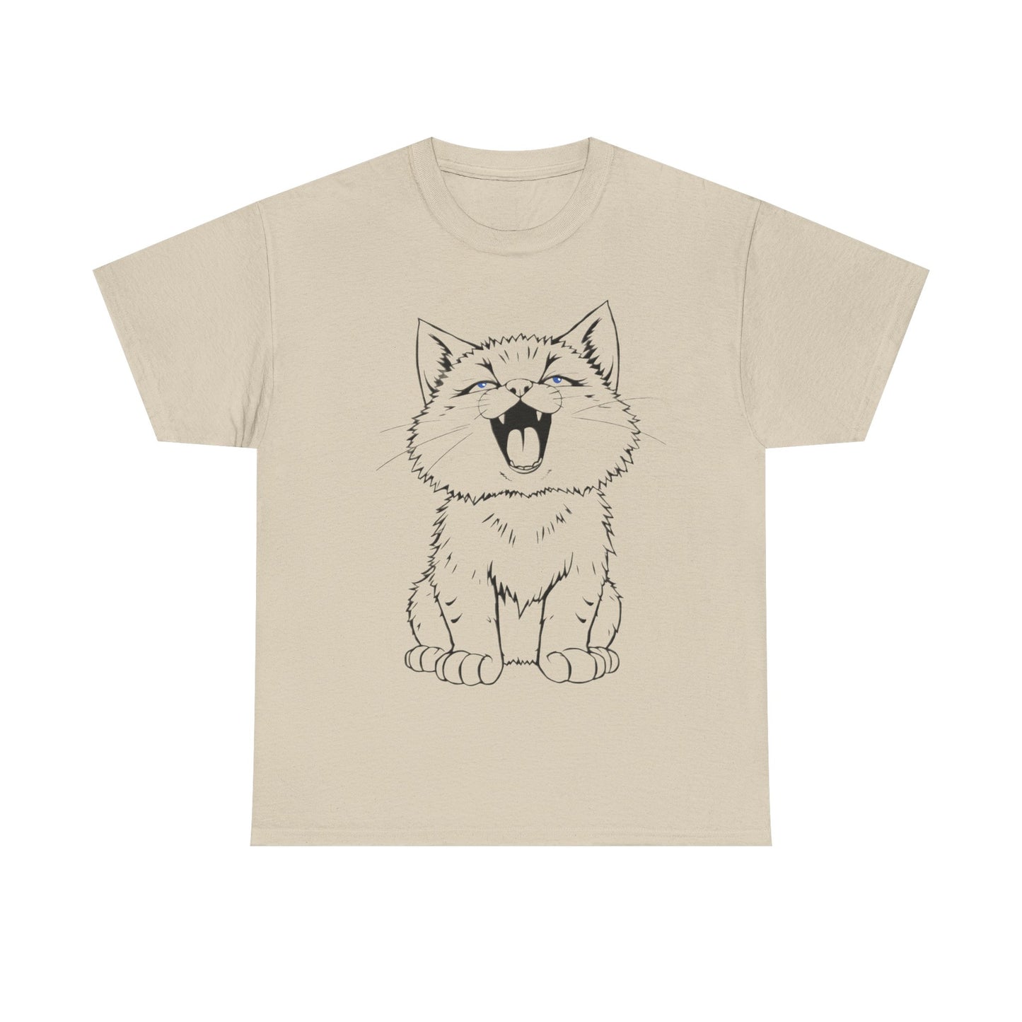 Cute Cat Design Unisex Heavy Cotton Tee, Soft Cotton Shirt, Animal Lover Gift, Funny Pet Tee, Everyday Casual Wear