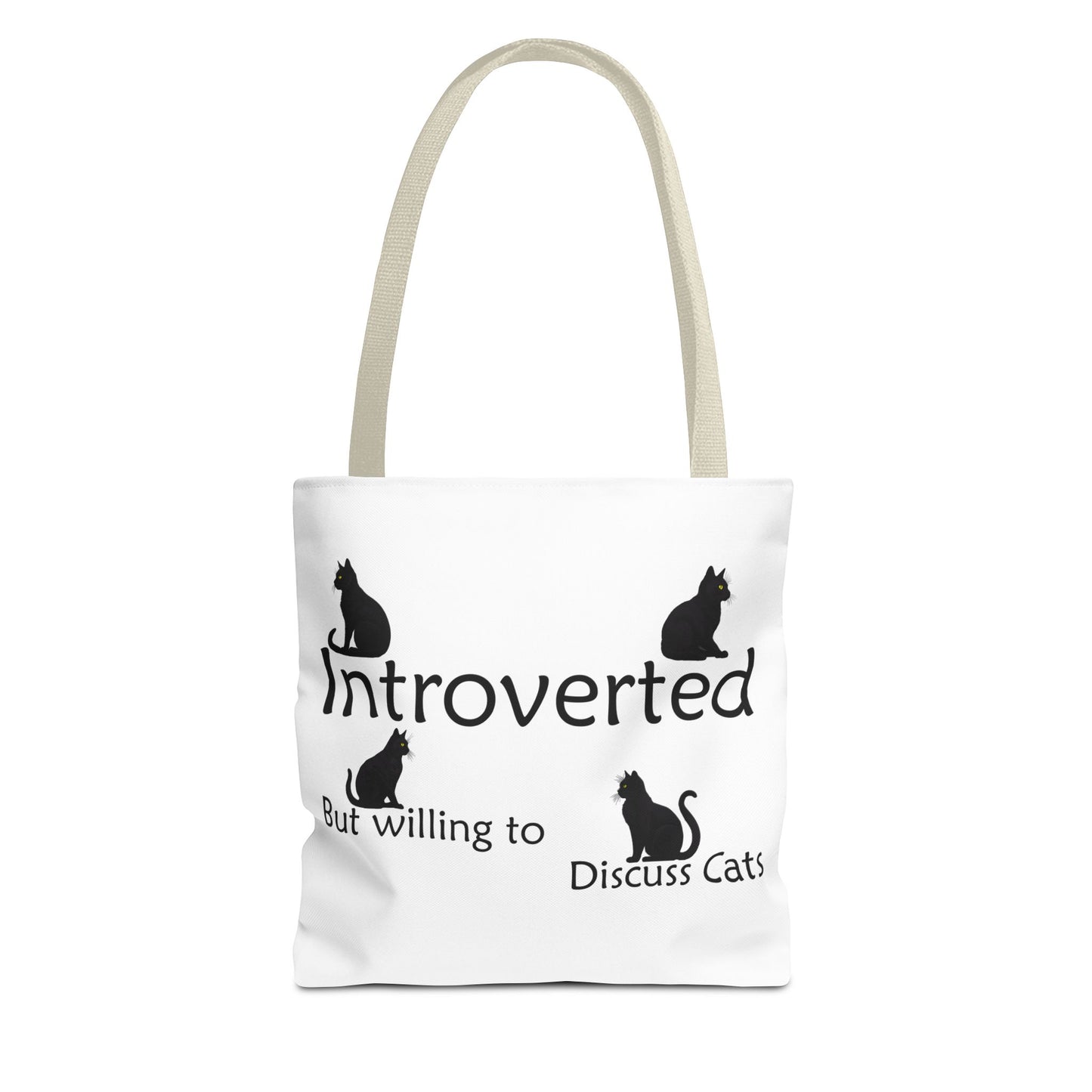 Cat Tote Bag: Introverted, but willing to discuss cats