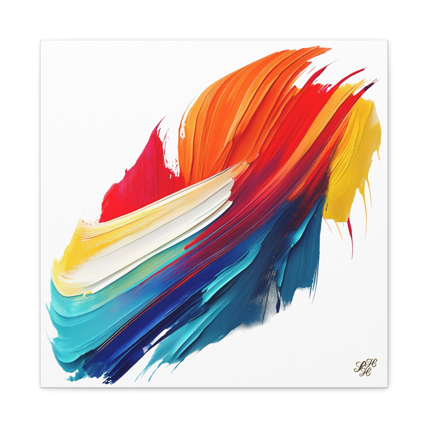 Vibrant Abstract Canvas Wall Art - Colorful Painting