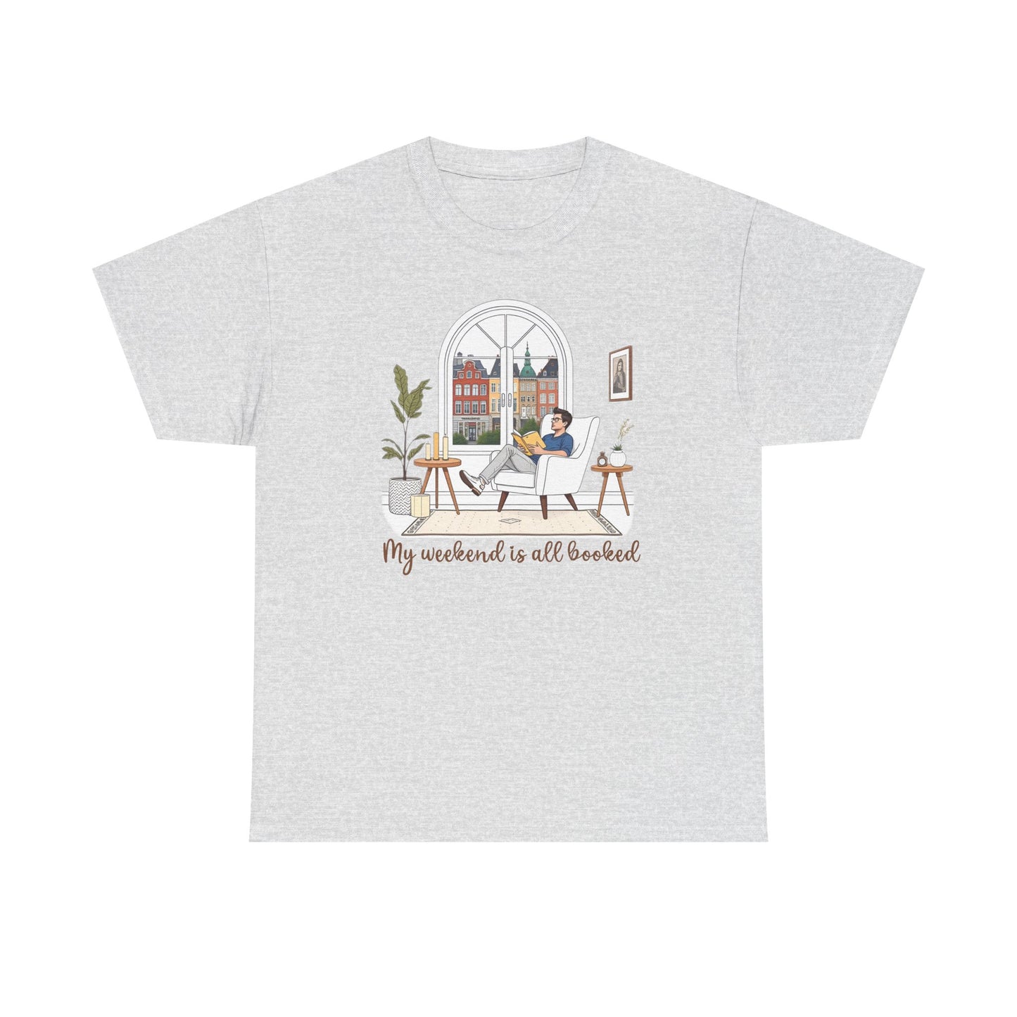 Bookworm t-shirt - My Weekend Is All Booked - Unisex Cotton