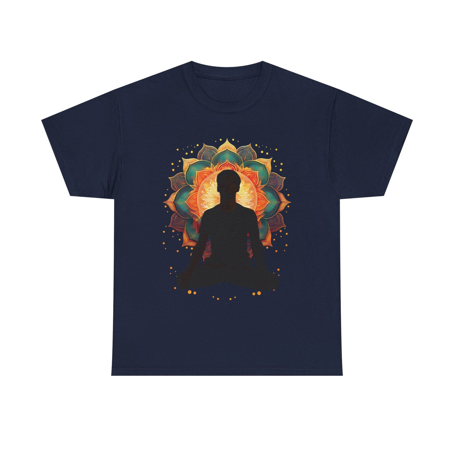 Meditation Vibe Unisex Heavy Cotton Tee, Spiritual Shirt, Yoga Apparel, Gift for Mindfulness, Chakra T-Shirt, Wellness Clothing