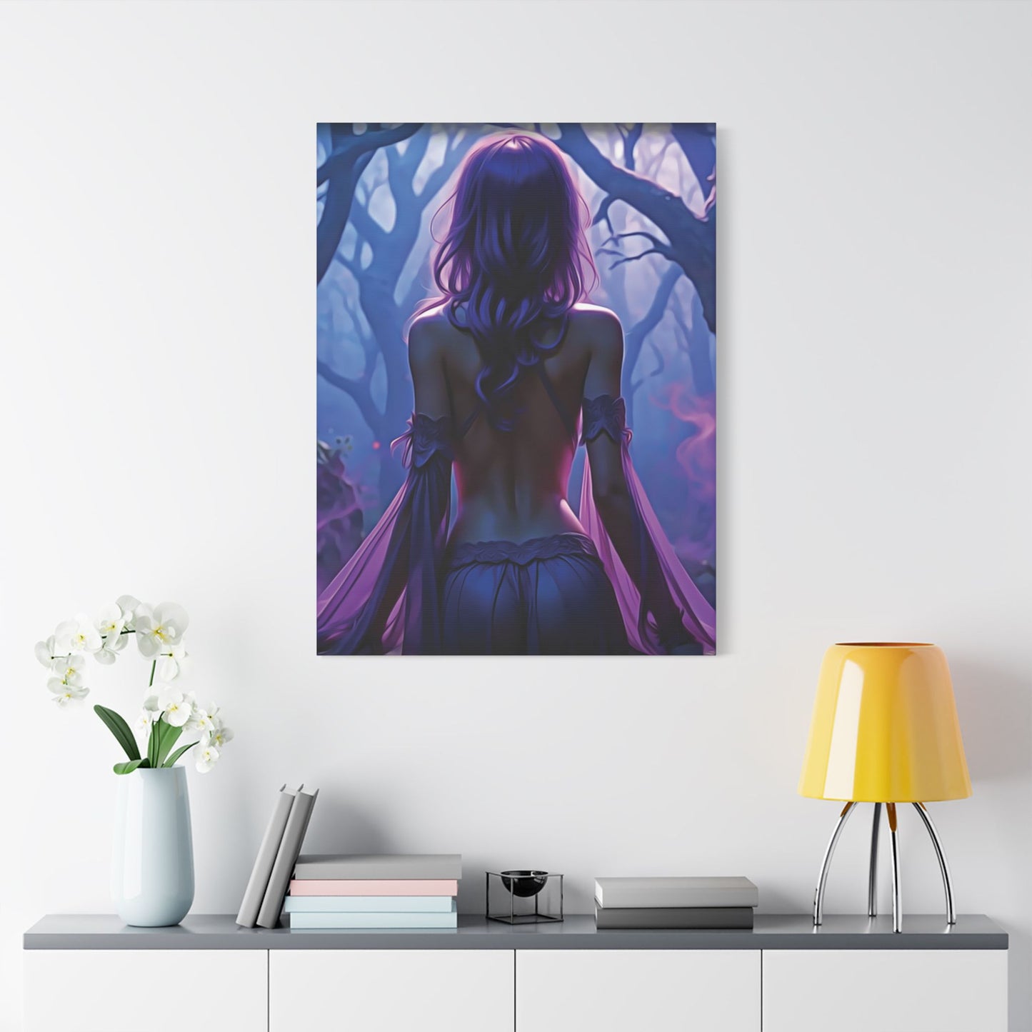 Whisper of the Mystic Woods β Where Magic Finds You π«οΈπ - Mystical Forest Satin Canvas Print, Wall Art Decor for Home, Bedroom, Gift for Fantasy Lovers, Unique Art Piece for Special Occasions