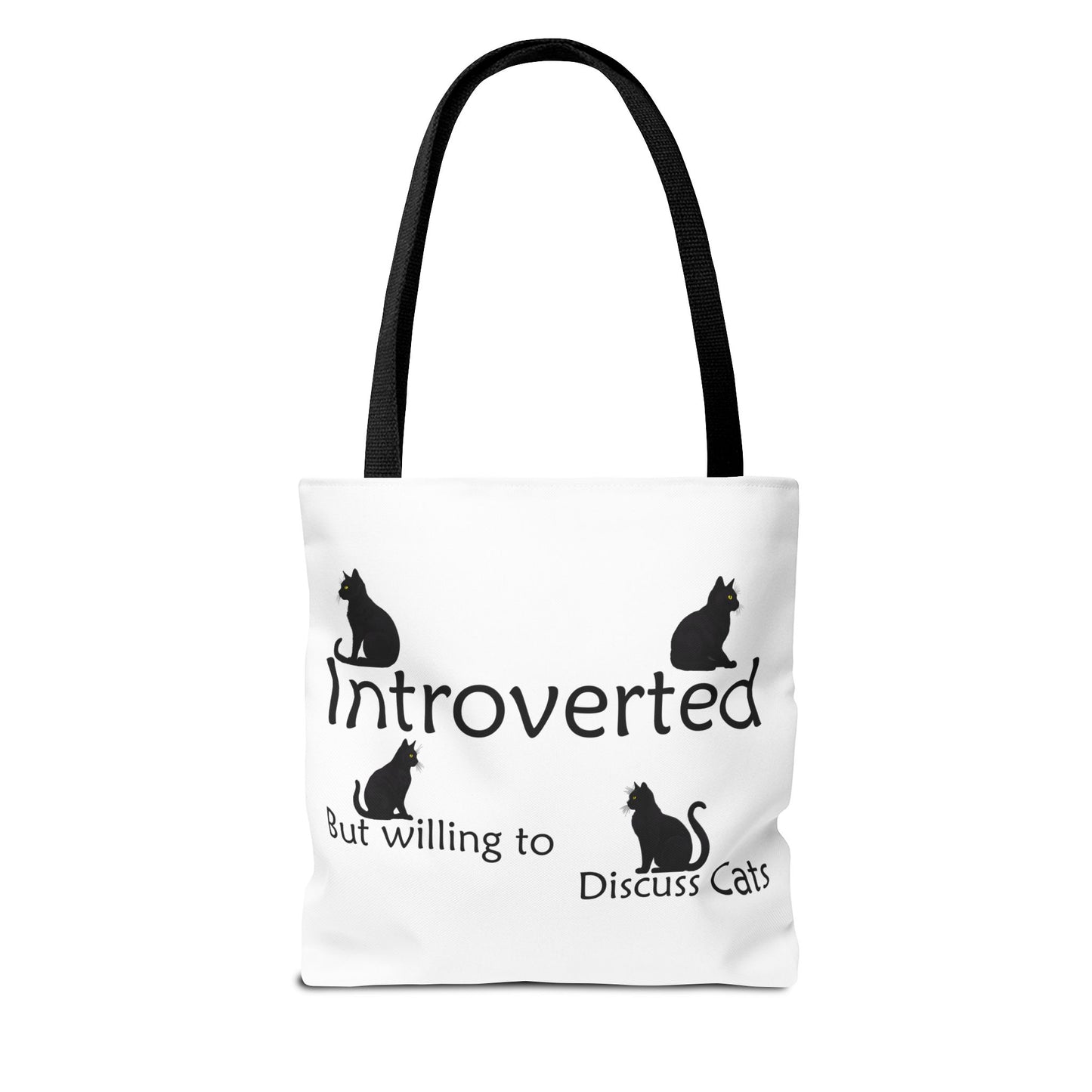 Cat Tote Bag: Introverted, but willing to discuss cats