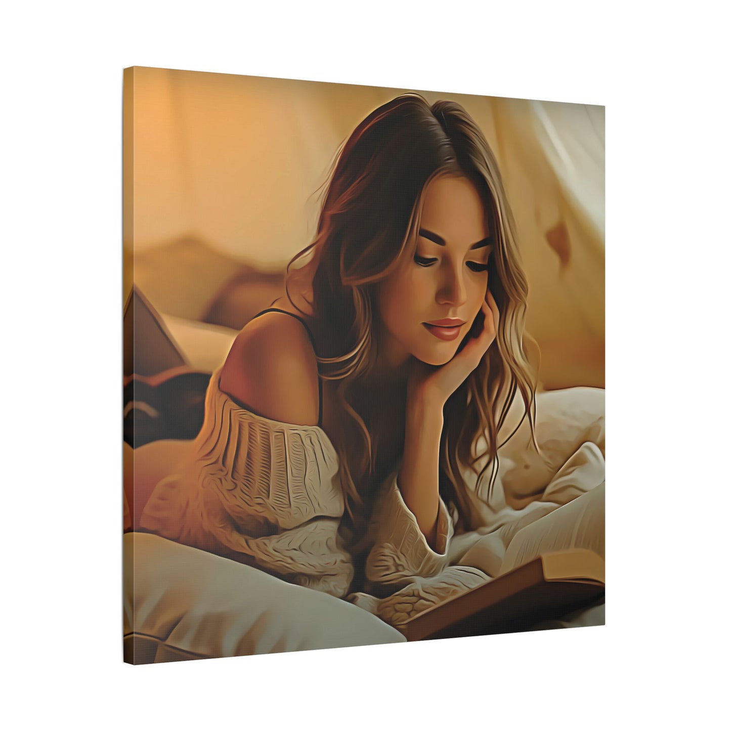 All Booked for the Weekend – Cozy Chapters & Quiet Joy 📖✨ - Cozy Satin Canvas Art Print, Wall Decor for Home, Reading Nook, Gift for Book Lovers, Relaxing Room Accent