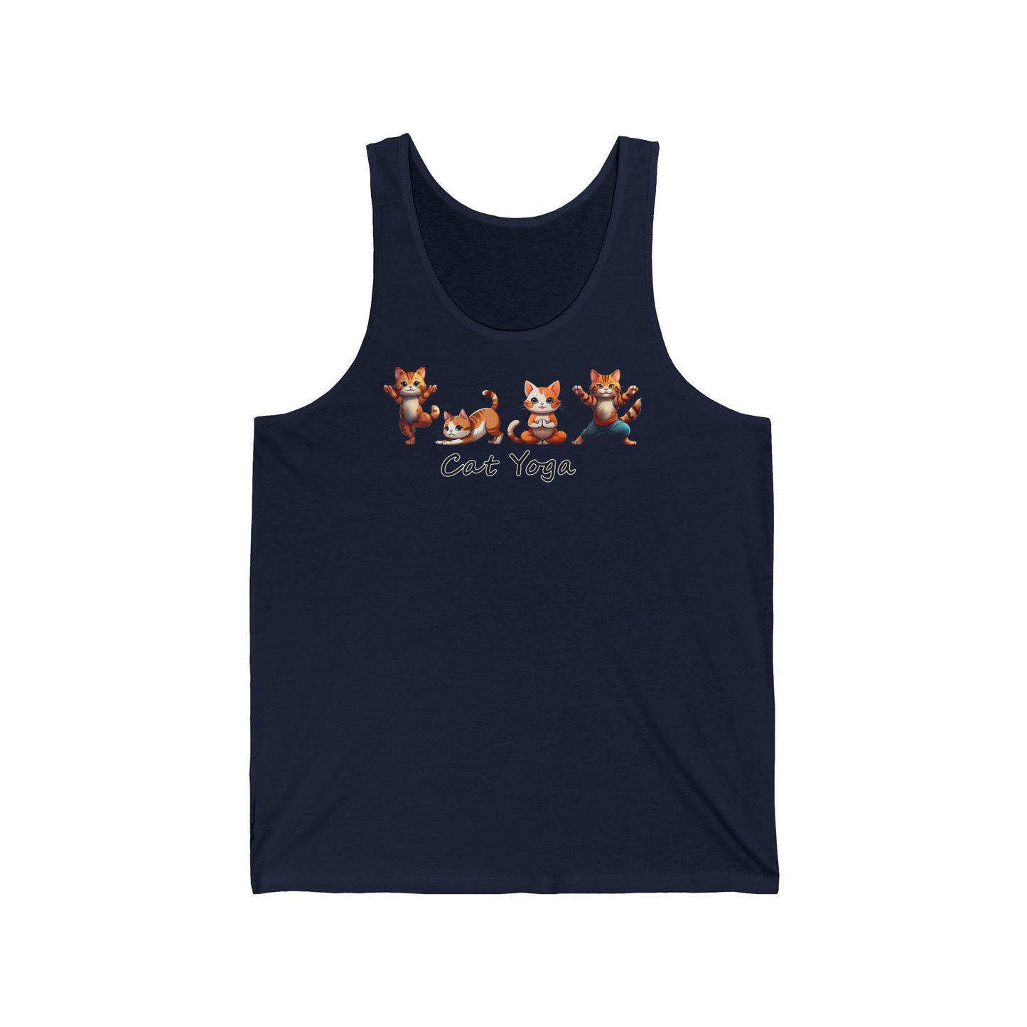 Cat Yoga Unisex Jersey Tank - Fun & Comfy Activewear for Cat Lovers