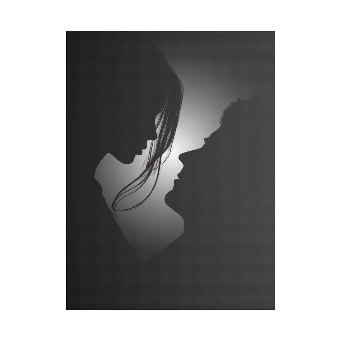 Romantic Silhouette – "Possibilities" Couple Art for Canvas & Poster DecorCanvas Wall Art, Love Silhouette Decor, Anniversary Gift, Couple's Bedroom Decor, Relationship Gift Idea