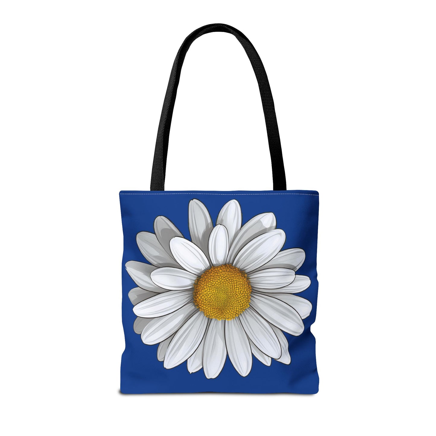 Daisy Tote Bag - White Floral Design Summer Fashion Accessory