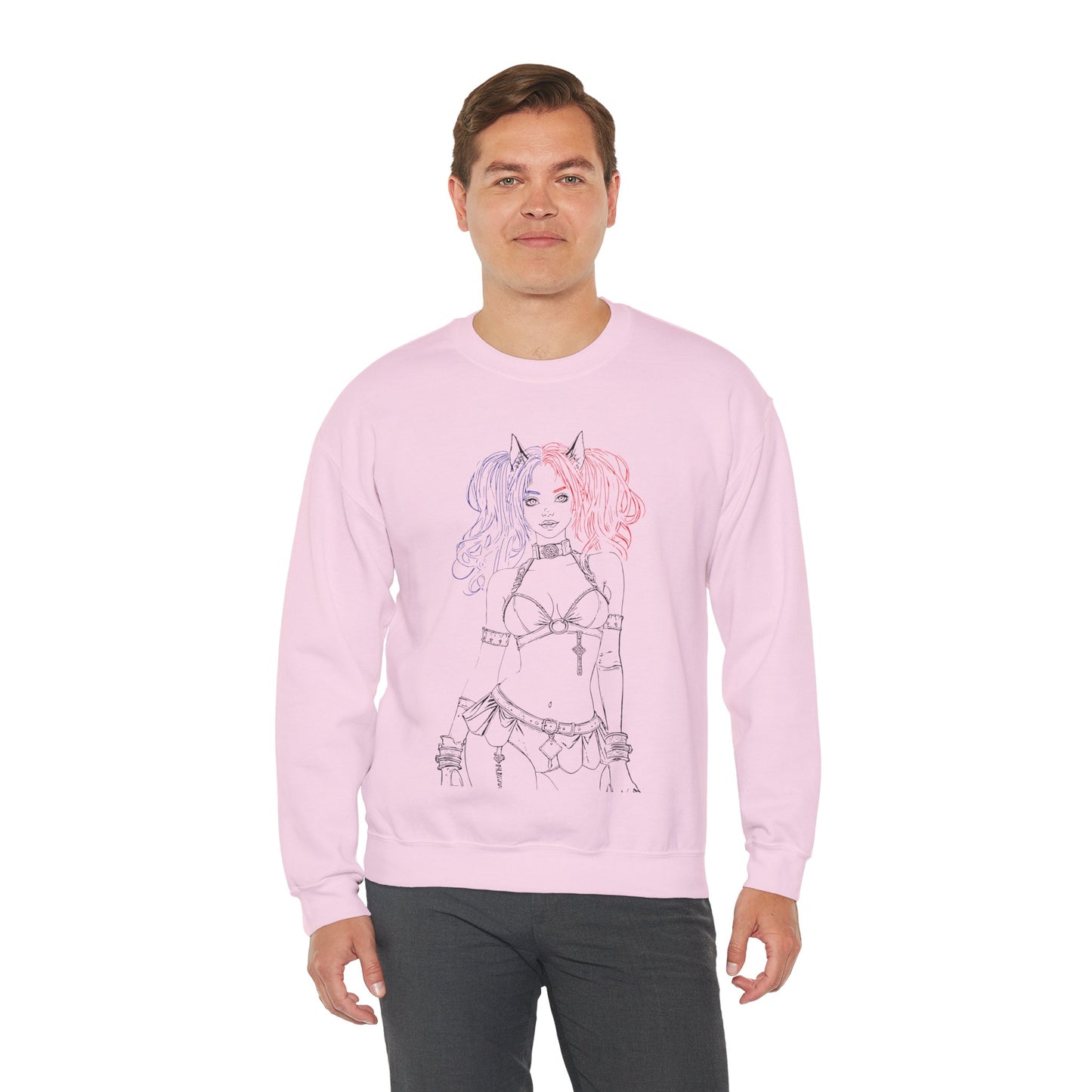 Harajuku Style Graphic Sweatshirt, Trendy Unisex Crewneck, Streetwear Fashion, Cozy Gift for Her, Girls Night Out