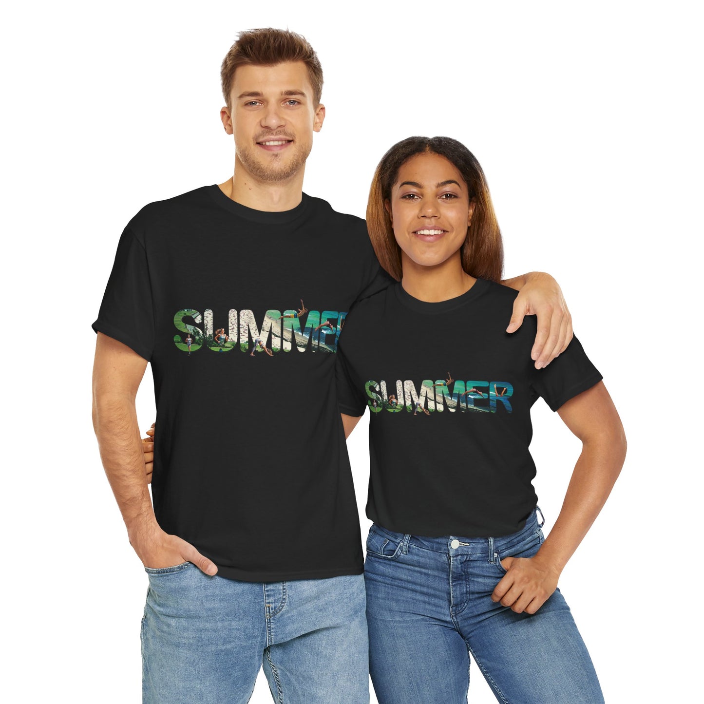 Summer Vibes Unisex Heavy Cotton Tee - Relaxed Fit, Perfect for Warm Days