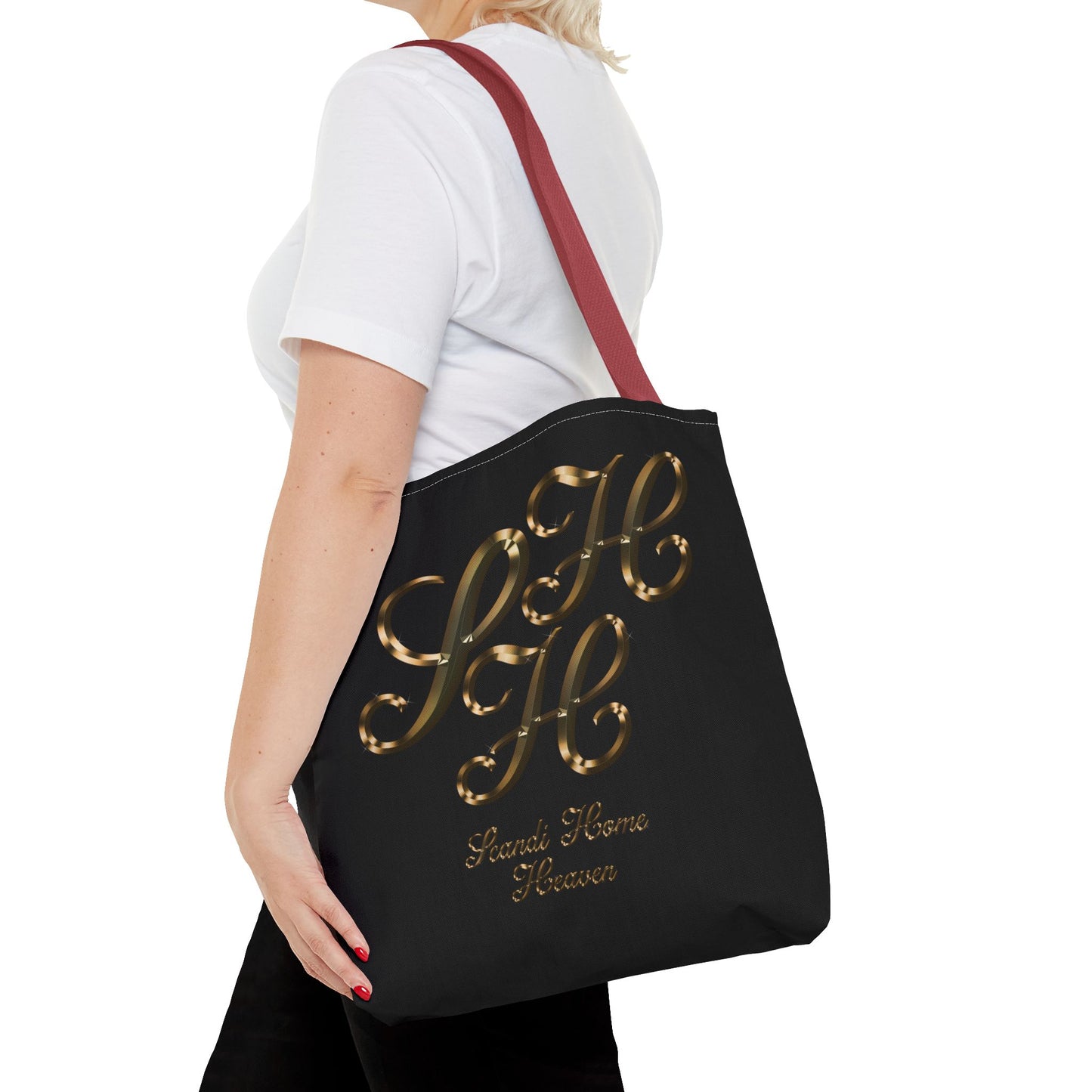 Tote Bag - Golden colored Scandi Home Heaven Designer Logo