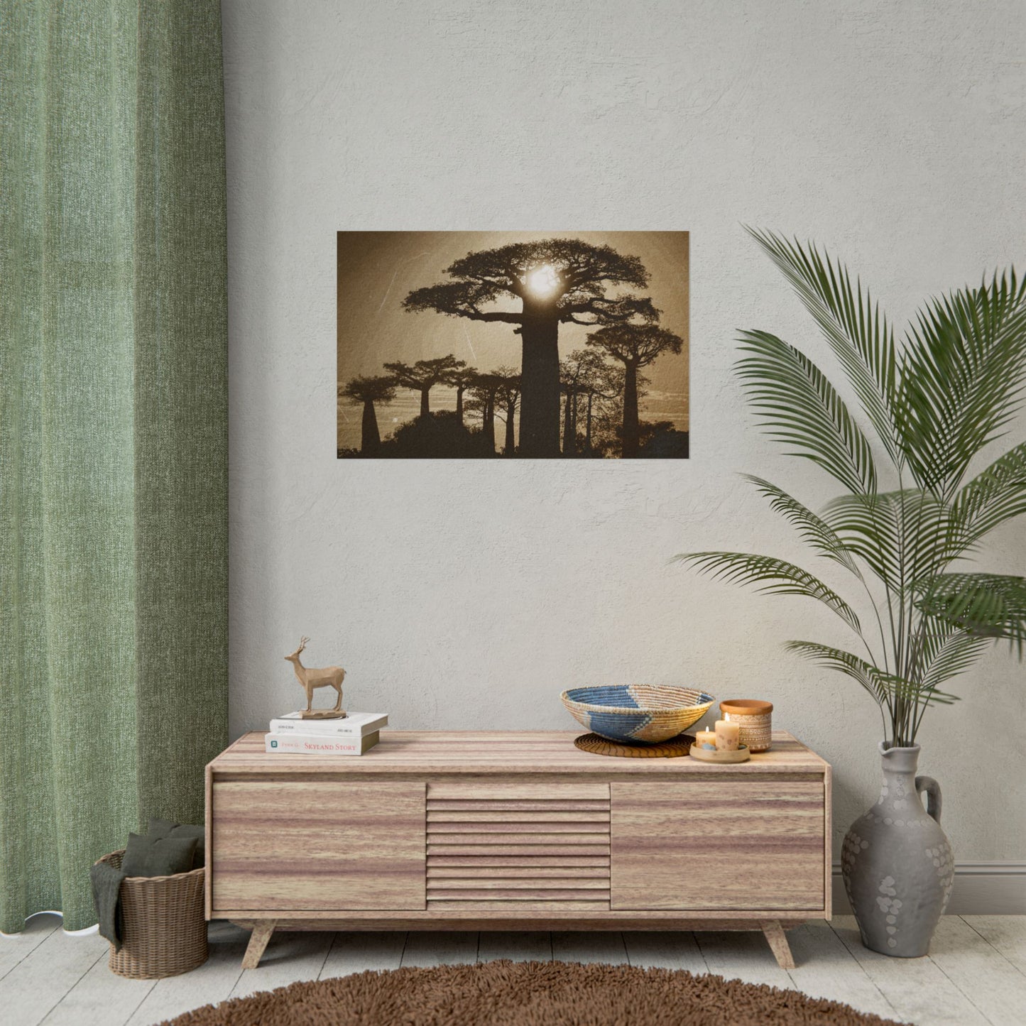Vintage Baobab Tree Rolled Poster - Nature Wall Art - Perfect for Home Decor