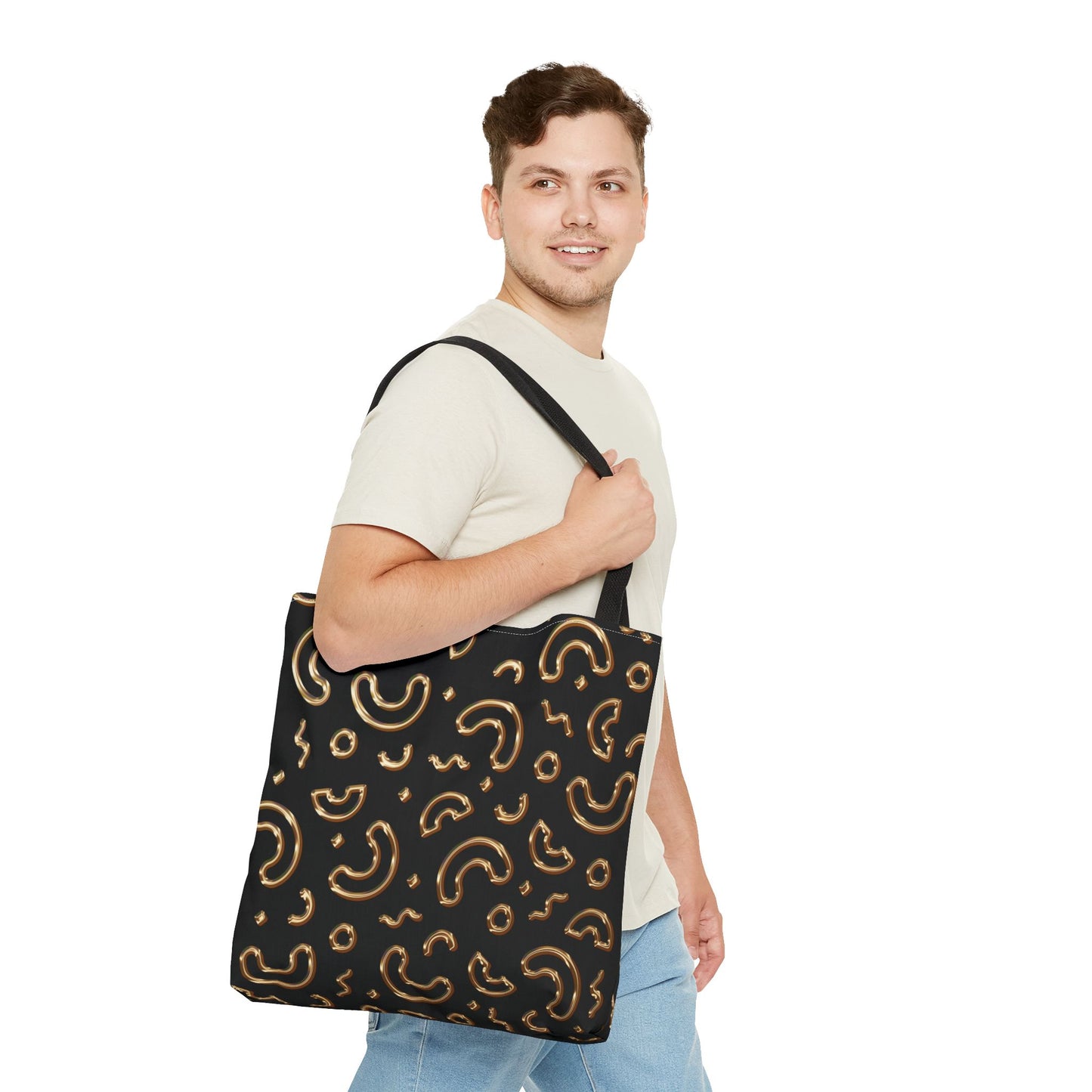 Gold Abstract Pattern Tote Bag - Stylish & Functional Everyday Accessory