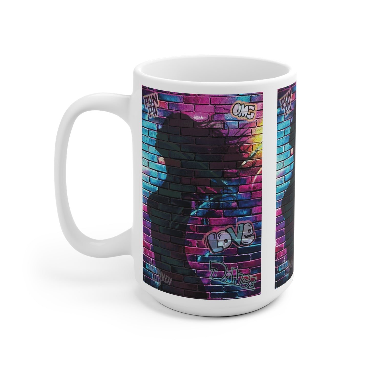 Urban Chic Ceramic Mug - Graffiti Art Design, Coffee Lover Gift, Street Art Mug, Unique Drinkware, Modern Home Decor
