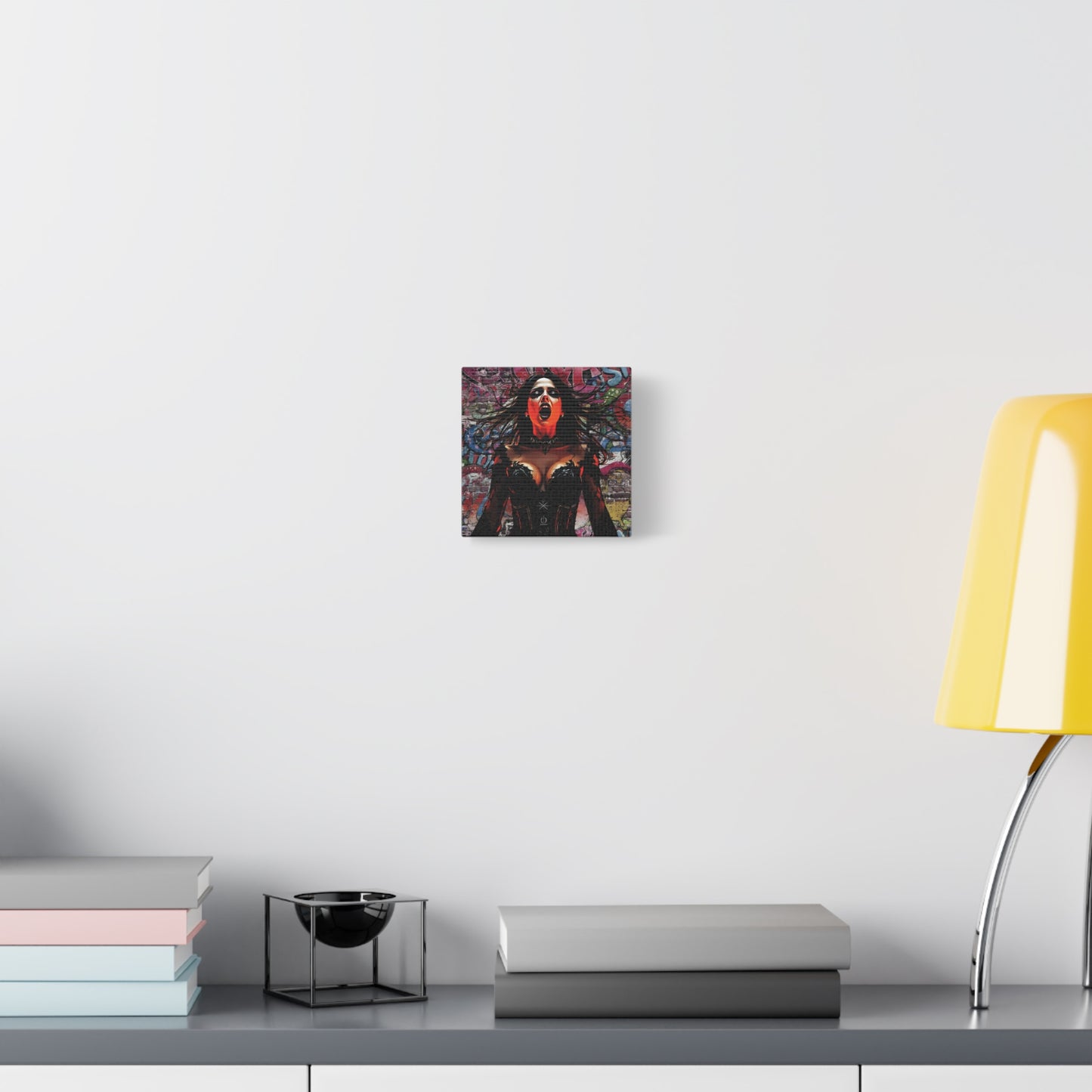 - Gothic Wall Art Canvas, Stretched Canvas Print, Dark Artwork for Home Decor, Unique Gift for Halloween, Stylish Living Room Decor