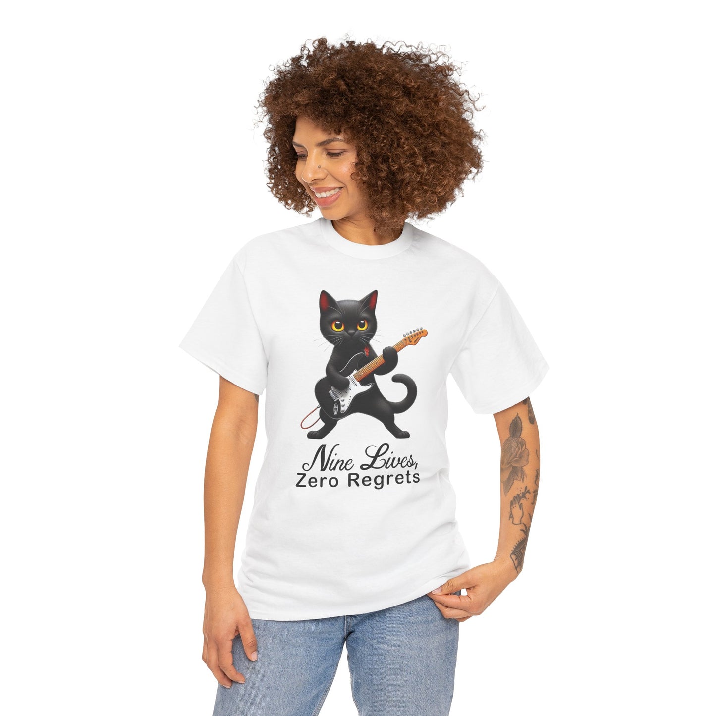 Cat Lover T-Shirt - Nine Lives, Zero Regrets