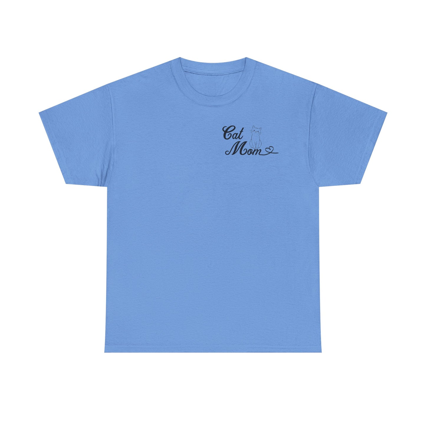 'Cat Mom' Unisex Heavy Cotton Tee - Perfect Gift for Cat Lovers