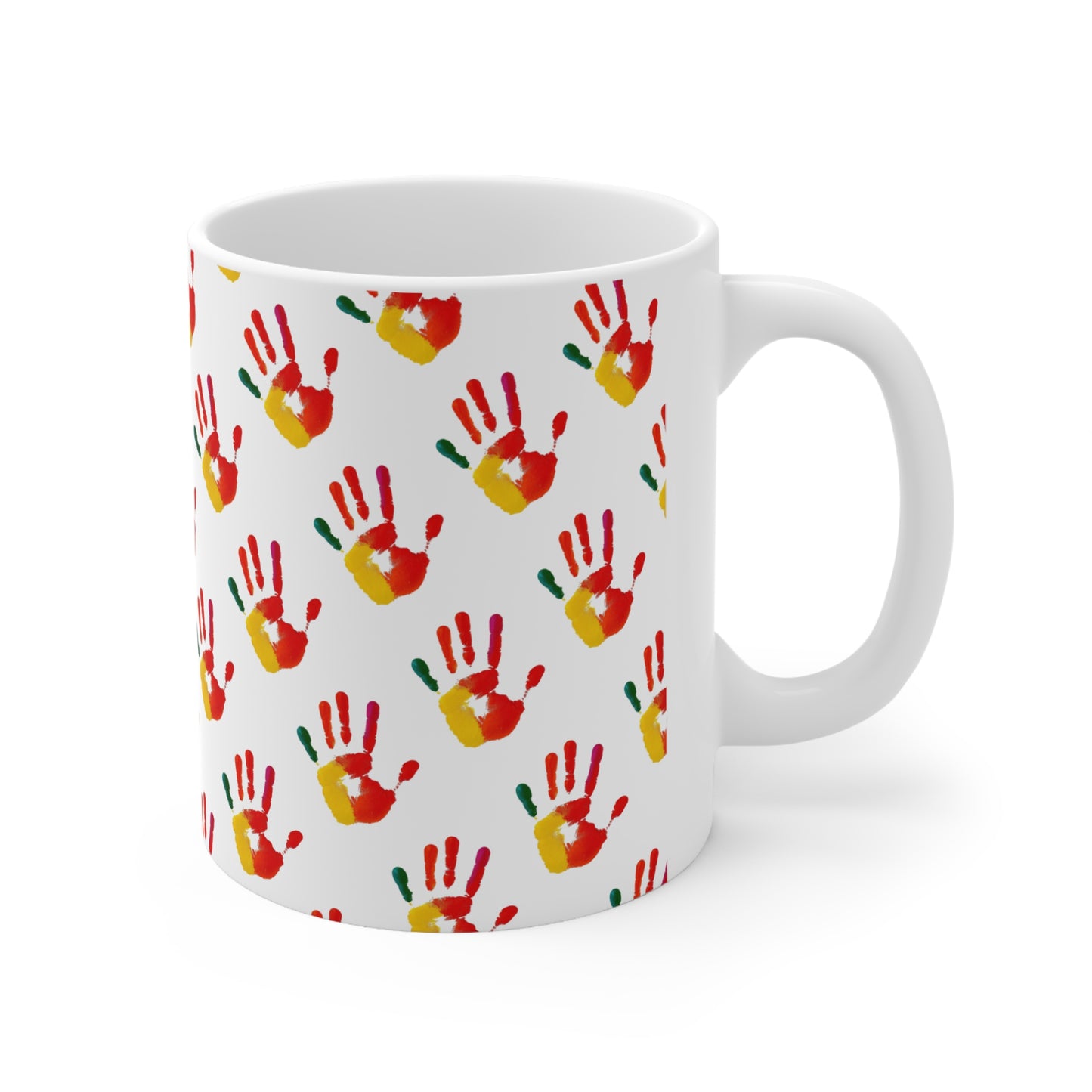 Mug - Colorful Handprints Coffee Cup 11oz/15oz