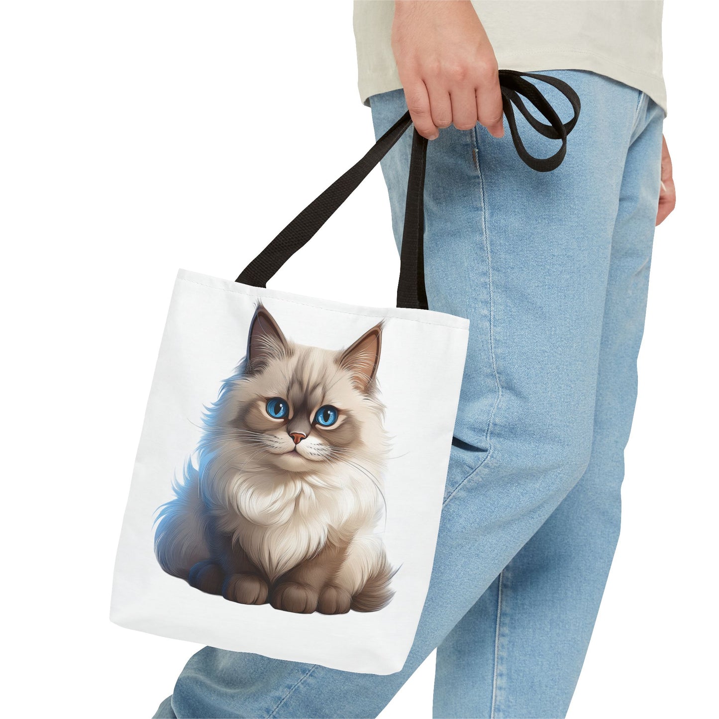 Ragdoll Cuteness Cat Illustration Tote Bag - Perfect for Pet Lovers