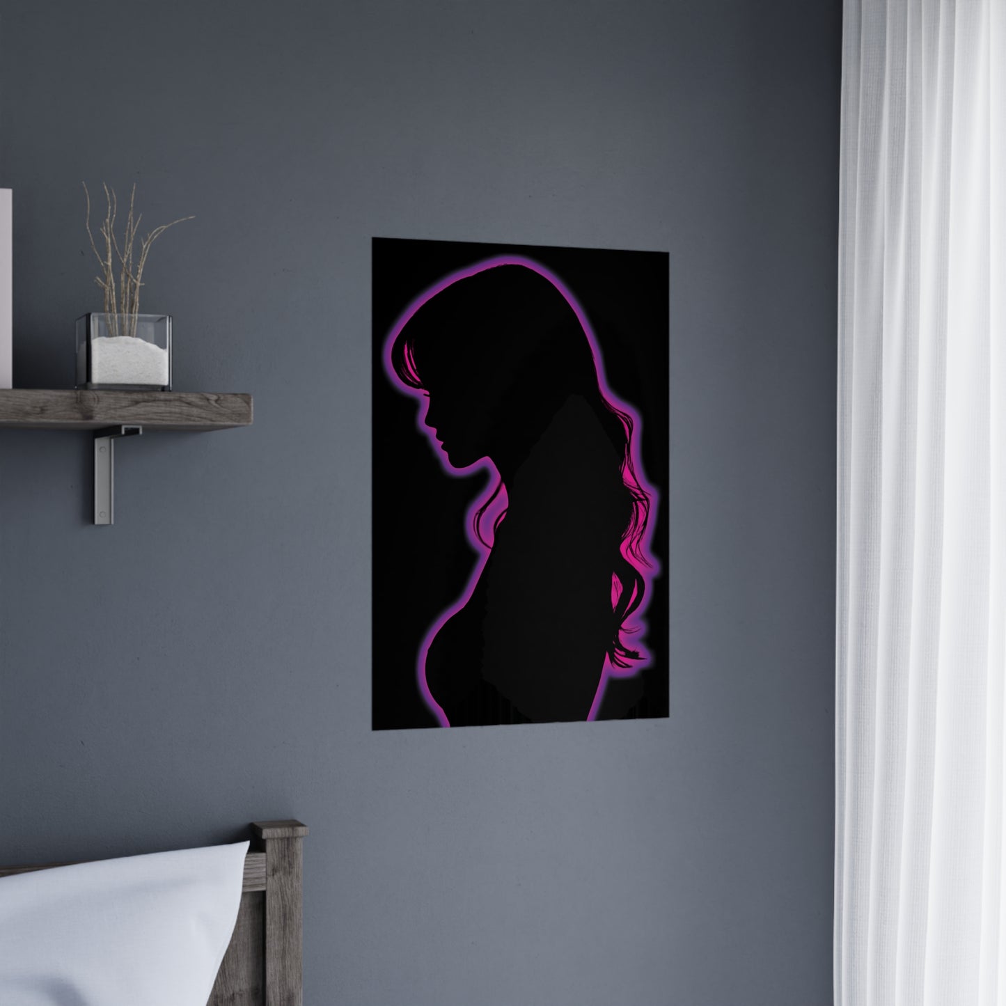 Silhouette Matte Poster | Elegant Wall Art | Home Decor | Glamorous Gift | Modern Aesthetic | Fashion Artwork